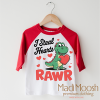 I Steal Hearts T-Rex Valentine's Day Shirt - Dinosaur Valentine's Tee
