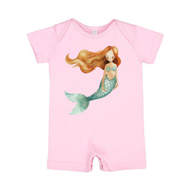 Watercolor Mermaid - Shorts Romper