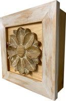Wild Flower Hidden Gun Storage Wall Decor - Handcrafted Gun Concealment Furniture - Quick Access Handgun Safe with Magnetic Lock - Secure Hidden Wall Safe - USA Made (White)