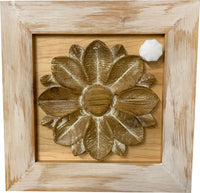 Wild Flower Hidden Gun Storage Wall Decor - Handcrafted Gun Concealment Furniture - Quick Access Handgun Safe with Magnetic Lock - Secure Hidden Wall Safe - USA Made (White)