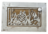 White Wolf Gun Concealment Furniture - Handcrafted Hidden Gun Storage Wall Decor - Hidden Gun Shelf with Magnetic Lock for Quick Access