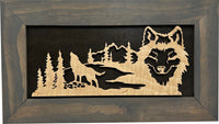 Midnight Wolf Hidden Gun Safe Concealed Furniture, Handcrafted Gun Concealment Decor, Hidden Gun Shelf with Magnetic Lock, Quick Access, Hidden Wall Safe for Secure Storage