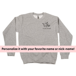 Custom Name - Bouquet (pocket) - (PERSONALIZE IT!) - BASIC Fleece