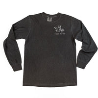 Custom Name - Bouquet (pocket) - (PERSONALIZE IT) - Long Sleeve Comfort Colors Tee
