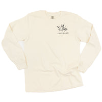 Custom Name - Bouquet (pocket) - (PERSONALIZE IT) - Long Sleeve Comfort Colors Tee