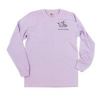 Custom Name - Bouquet (pocket) - (PERSONALIZE IT) - Long Sleeve Comfort Colors Tee