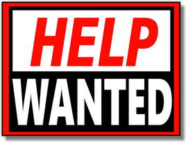 HELP WANTED YS10 24x18 Yard Sign