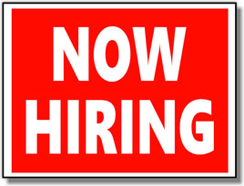 NOW HIRING YS13 24x18 Yard Sign