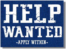 HELP WANTED YS16 24x18 Yard Sign