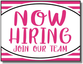 NOW HIRING YS20 24x18 Yard Sign