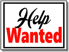NOW HIRING YS7 24x18 Yard Sign