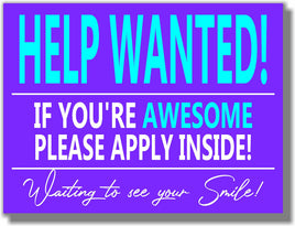 HELP WANTED YS9 24x18 Yard Sign