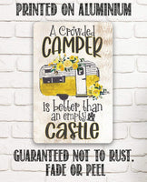 A Crowded Camper - Metal Sign