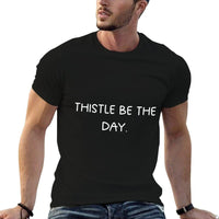 Thistle Garden Delight - Botanical Nature Lovers  Summer-ready Fabric T-Shirt