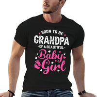 Soon To Be Grandpa Of A Baby Girl Promoted to Grandpa  Trendy Pattern T-Shirt