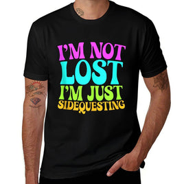 I’m Not Lost, I’m Just Sidequesting – Funny Rave EDM Groovy  Eco-friendly Material T-Shirt