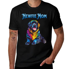 Newfoundland Newfie Dog Mom Vibrant Colorful Design for Men Women  Tagless Design T-Shirt