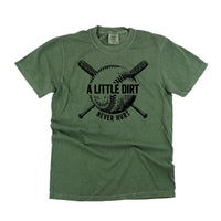 Baseball - A Little Dirt Never Hurt - Comfort Colors Tee