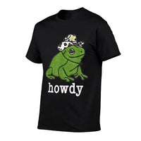Howdy Frog, Frog Meme, Meme Frog Funny, Parody Humor  Wrinkle-resistant T-Shirt