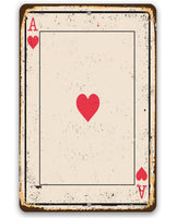 Ace of Hearts Card - Metal Sign