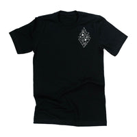 Flower Diamond (Pocket Front) w/ Actually Life is Beautiful and I Have Time (Back) - Unisex Tee
