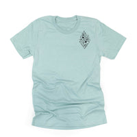 Flower Diamond (Pocket Front) w/ Actually Life is Beautiful and I Have Time (Back) - Unisex Tee