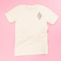 Flower Diamond (Pocket Front) w/ Actually Life is Beautiful and I Have Time (Back) - Unisex Tee