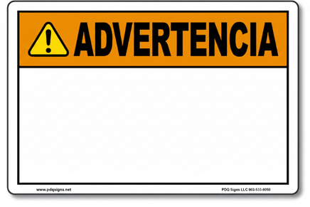 Advertencia ANSI/ISO Header