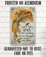 Alice in Wonderland - I Knew Who I Was This Morning - Metal Sign