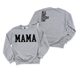 ALL DAY EVERY DAY BASIC GRAY FLEECE CREWNECK