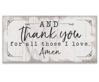 And Thank You For - Canvas