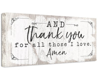 And Thank You For - Canvas
