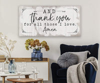 And Thank You For - Canvas