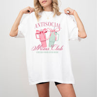 Antisocial Moms Club (Girl's Girl Version) - Comfort Colors Tee