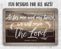 As For Me And My House - Metal Sign