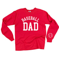 Baseball Dad (wd) - Long Sleeve Comfort Colors Tee