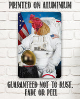 Astronaut Major Cluck Up - Metal Sign