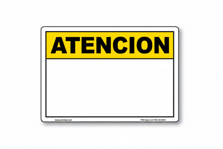 Atencion ANSI/ISO No Triangle Header