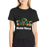 Irish Yoga Funny St. Patricks Day Leprechaun Matching Group  Moisture-wicking T-Shirt