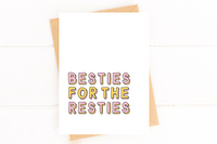 Besties for the Resties Galentine's Day Card Valentines Card