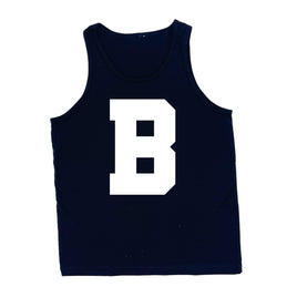 VARSITY INITIALS - CHILD TANK - BLACK