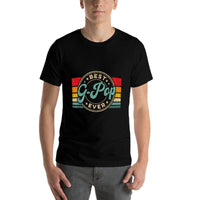 Best G-Pop Ever Vintage Retro Fathers Day Gift  Rolled Sleeves T-Shirt