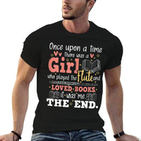 Flute Player Book Lover Flutist Marching Band Musician  Classic T-Shirt