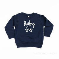 Baby Sis (Cursive) - Child Sweater