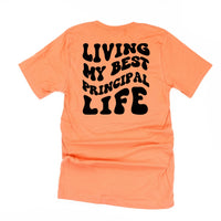 Living My Best Principal Life - Melty Smiley (pf & b) - Unisex Tee