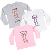 Back to School Bows - (Choose Your Grade) - Child Long Sleeve Tee