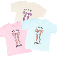 Back to School Bows - (Choose Your Grade) - Child Tee
