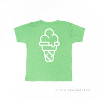 Professional Ice Cream Taste Tester -  Single Cone on Back - Child Tee