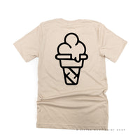 TEAM ICE CREAM - Single Cone on Back - Unisex Tee