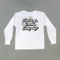 Pocket Daisy on Front w/ Have a Great Daysy on Back - Child Long Sleeve Tee